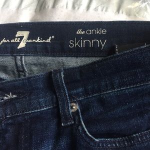 7 jeans distressed size 28, ankle jeans skinny